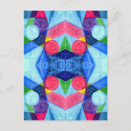 Geometric Skittles vykort