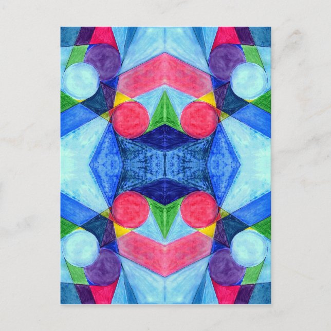 Geometric Skittles vykort (Framsida)