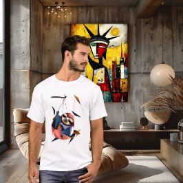 Geometric Sloth Abstract Polygon Animal Design T Shirt