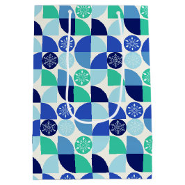 Geometric Snöflingor - Light Background - Gift Bag