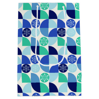 Geometric Snöflingor - Light Background - Gift Bag