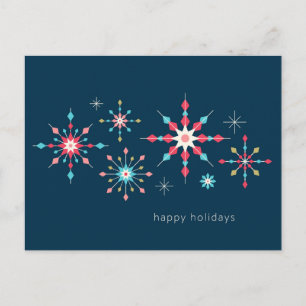 Geometric Snowflake Julhälsningar Helg Vykort