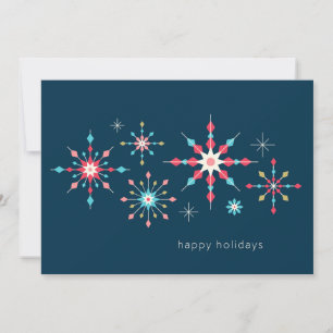 Geometric Snowflake Julhälsningar Julkort