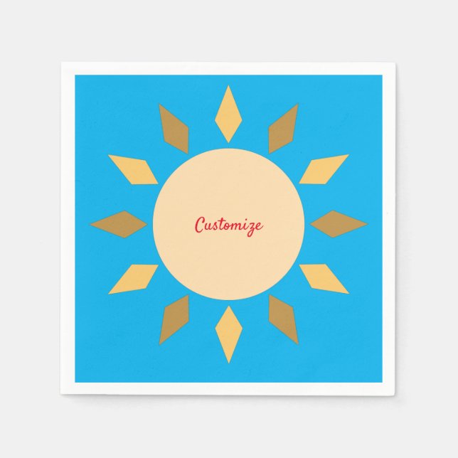 Geometric Sol Circle Thunder_Cove Pappersservett (Framsidan)