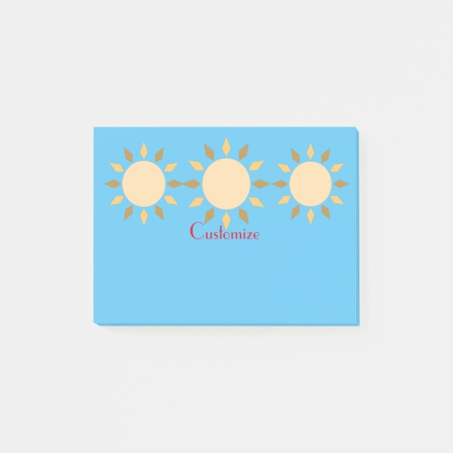 Geometric Sol Circle Thunder_Cove Post-it Block (Framsida)