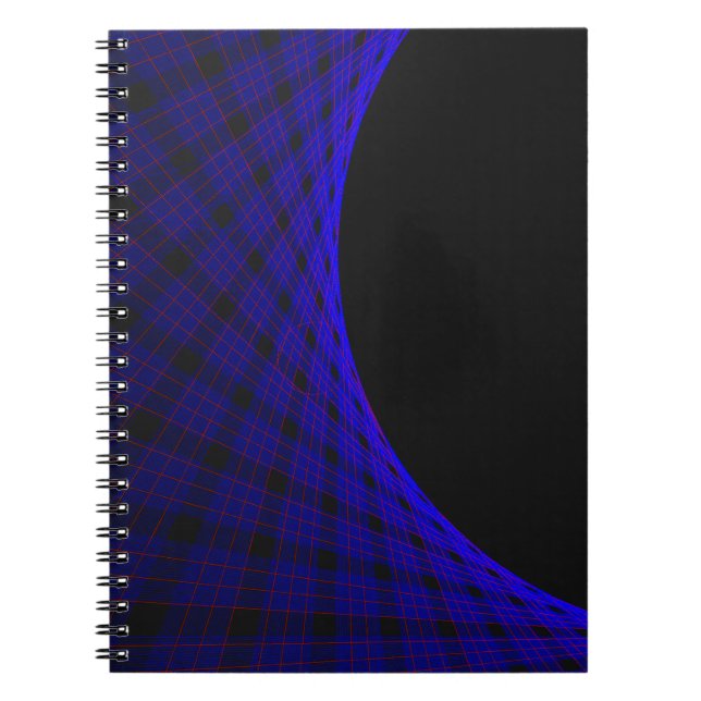 Geometric Space Carpet Spiral Photo Notebook Anteckningsbok (Framsidan)