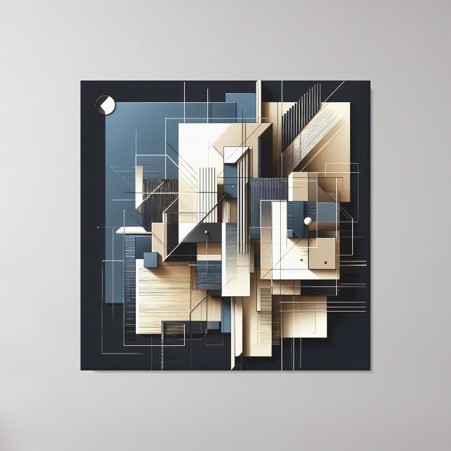 Geometric Spatial Framework Canvastryck (Framsida)