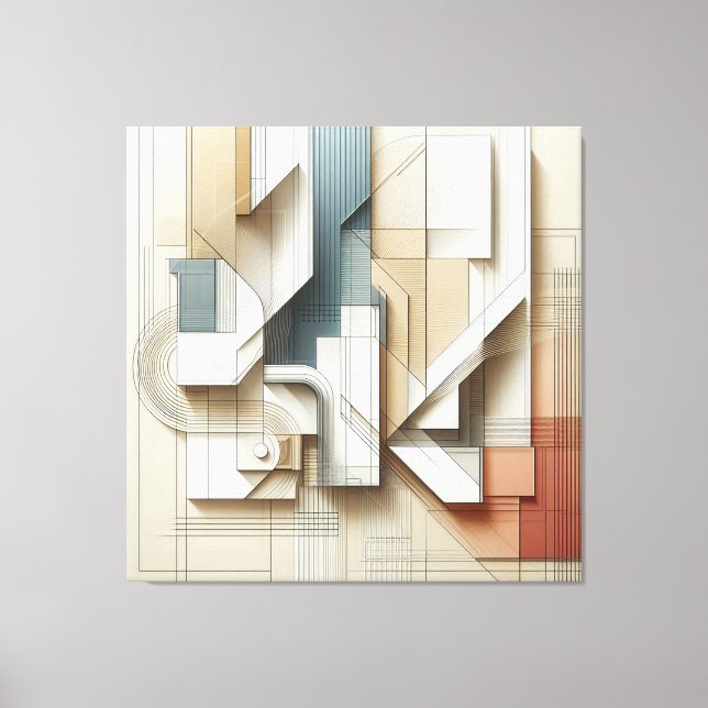 Geometric Spatial Harmony” Canvastryck (Framsida)