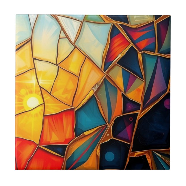 Geometric Spegel B Kakelplatta (Framsidan)