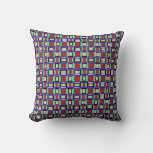 Geometric Square Shapes Multicolor  Kudde (Framsida)