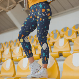 Geometric stänk leggings