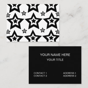 Geometric Star Black and White Geometric Star Visitkort