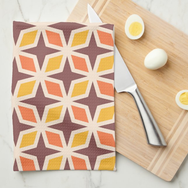 Geometric Star Mönster i mitten av Modet Kökshandduk (Vikt i Fjärdedel)