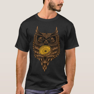 Geometric Steampunk uggla konstnärligt visuell arg T Shirt