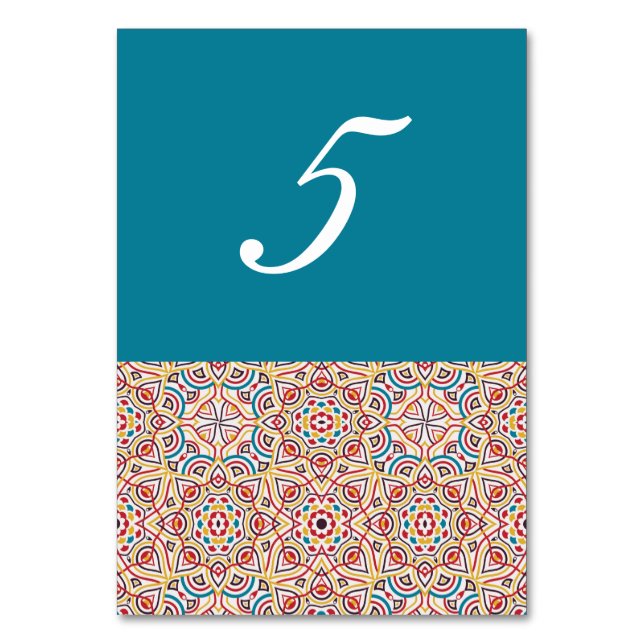 Geometric Stil Sparkles kopparmetallic Bröllop Bordsnummer (Framsidan)