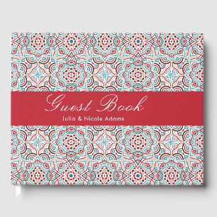 Geometric Stil Sparkles kopparmetallic Bröllop Gästböcker