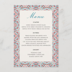 Geometric Stil Sparkles kopparmetallic Bröllop Meny