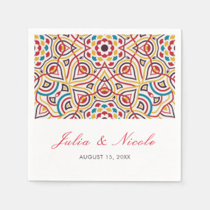 Geometric Stil Sparkles kopparmetallic Bröllop Pappersservett