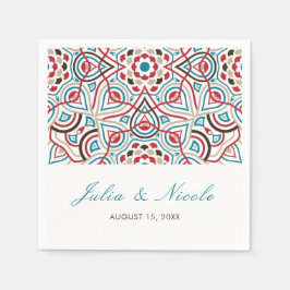 Geometric Stil Sparkles kopparmetallic Bröllop Pappersservett