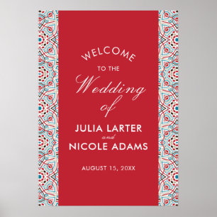Geometric Stil Sparkles kopparmetallic Bröllop Poster