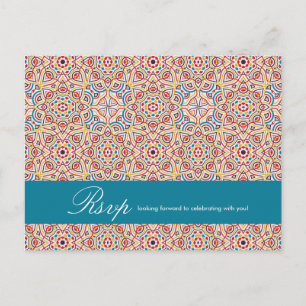 Geometric Stil Sparkles kopparmetallic Bröllop Vykort