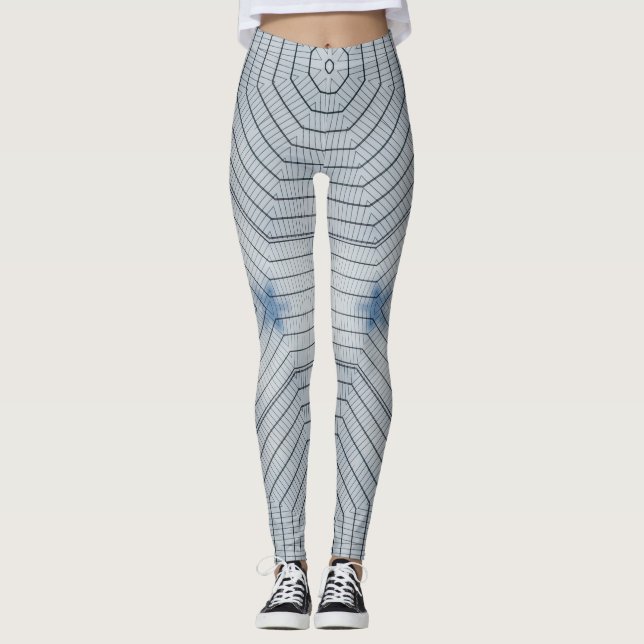 Geometric Struktur Hexagonal design Leggings (Framsida)
