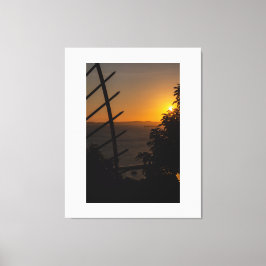 Geometric Sunset Canvastryck