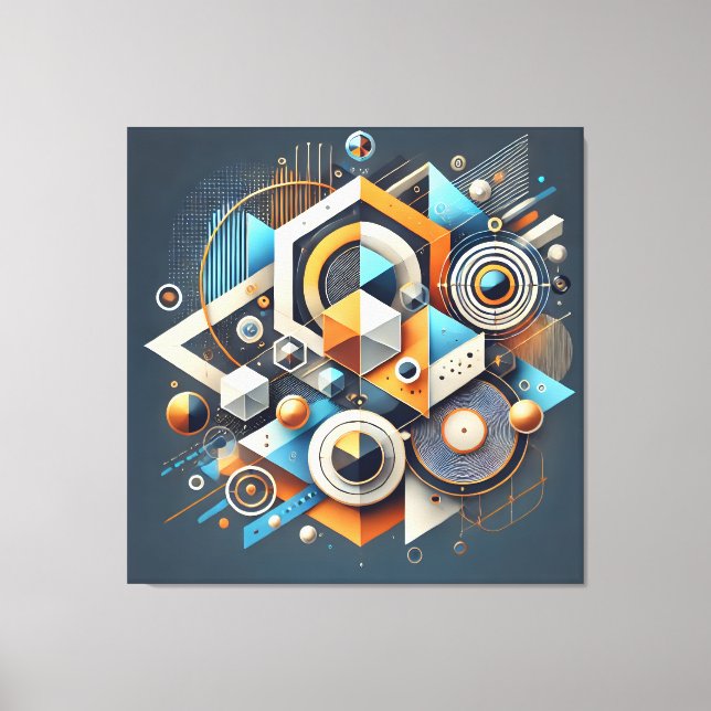 Geometric Symphony - Modern Abstrakt Art Canvas (Framsida)