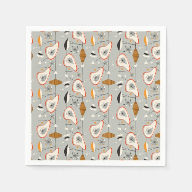 Geometric Teal & Blue Mönster Pappersservett (Framsidan)