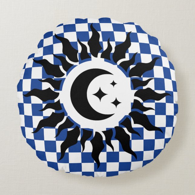 geometric teckning ItalienskaFreaks Rund Kudde (Framsidan)