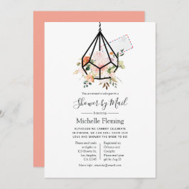 Geometric Terrarium Baby eller Möhippa per post Inbjudningar