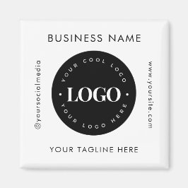 Geometric Text Anpassningsbar Business Company Log Magnet