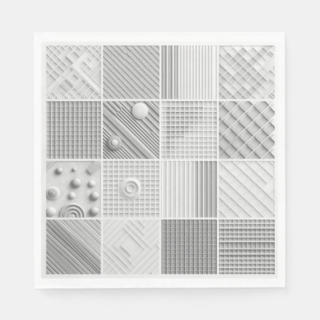 Geometric Texture Grid  Pappersservett (Framsidan)