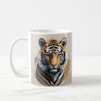 Geometric Tiger Kaffemugg