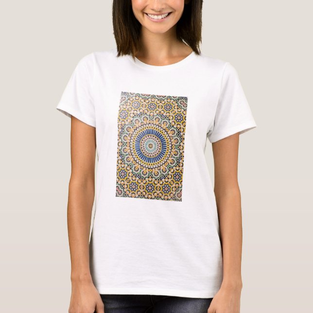Geometric tile mönster, Marocko Tee (Framsida)