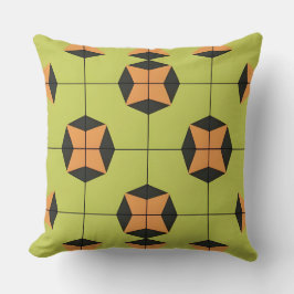 Geometric Tile Mönster med Ljusa färger Kudde