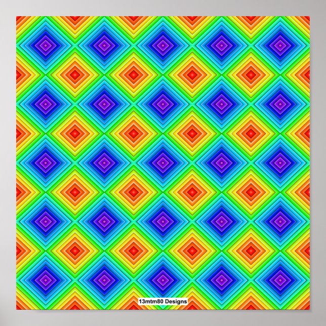 Geometric Topography (pattern) - Poster Print (Framsidan)