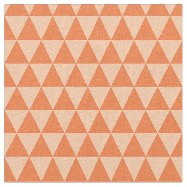 Geometric Triangle Mönster Autumn Hues Tyg (Närbild)