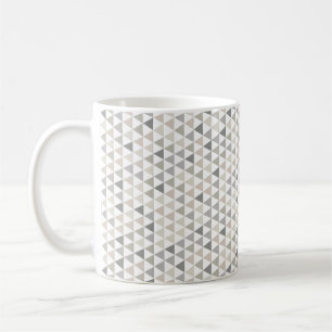 Geometric Triangles Modern Grått Neutralt Mugg