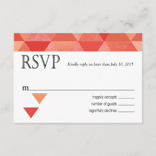 Geometric Triangles OSA Responcard korall Kort