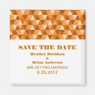 Geometric Triangles Spara datum magneter, Orange Magnet
