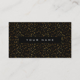 Geometric Triangular Glitter Golden Black Vip Visitkort