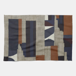 Geometric Tribal (Terracotta + Orange) Luxury Kökshandduk