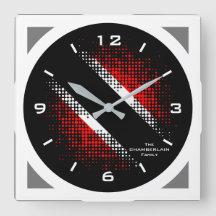 Geometric Trinidad och Tobago Dot Mönster Flagga