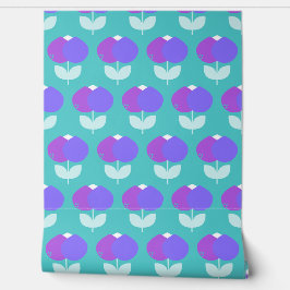 Geometric Tulips Lila och Aqua