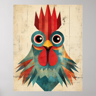 Geometric Tupp Porträtt Poster