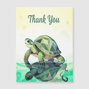 Geometric Turtle "Tack"-kort - Transquil Ocean