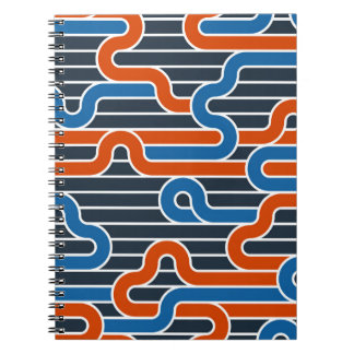 Geometric Twisted Linjer Vintage Anteckningsbok