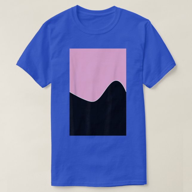GEOMETRIC TWO TONE WAVE PATTERN COTTON CANDY PINK  T SHIRT (Design framsida)