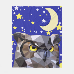 Geometric Uggla och Starry Himlar Fleecefilt